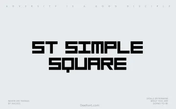 ST Simple Square Font