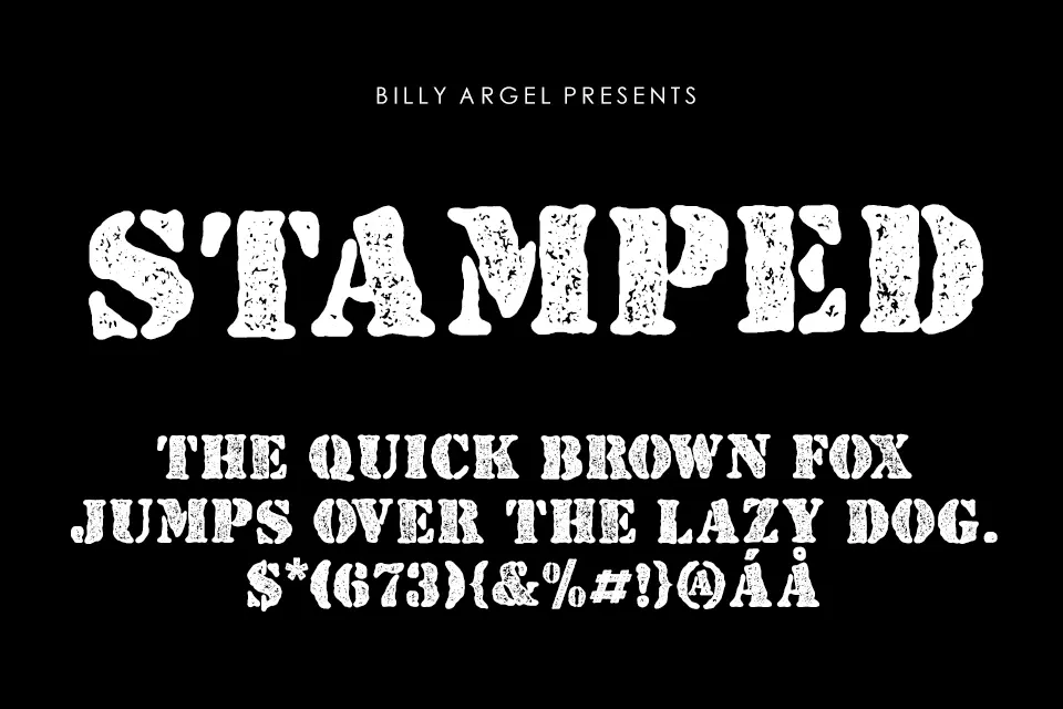 Stamped Font