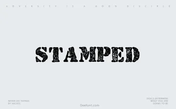 Stamped Font