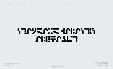 Standard Galactic Alphabet Font