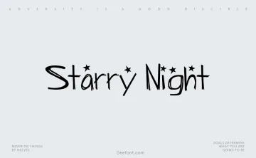 Starry Night Font