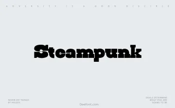 Steampunk Slab Font
