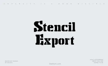 Stencil Export Font
