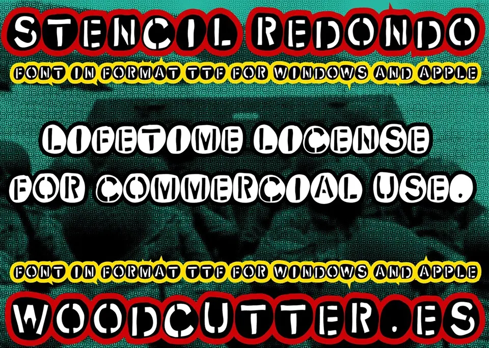Stencil Redondo Font