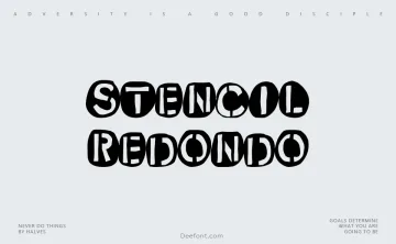 Stencil Redondo Font
