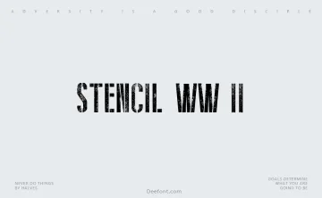 Stencil WW II Font