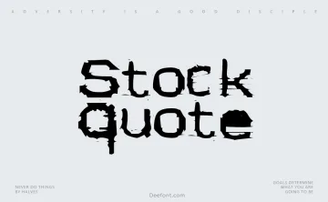 Stock Quote Font