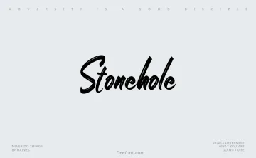 Stonehole Font