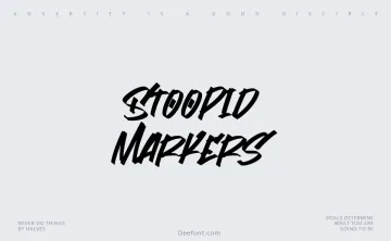 Stoopid Markers Font