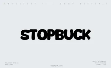 Stopbuck Font