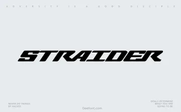 Straider Font
