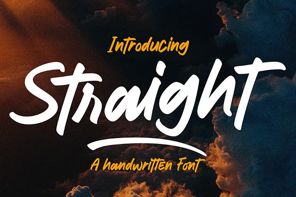 Straight Font