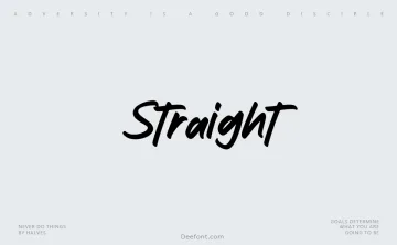 Straight Font