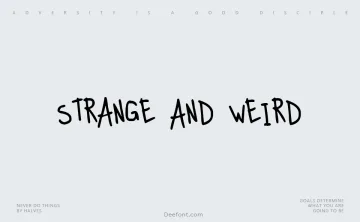 Strange And Weird Font
