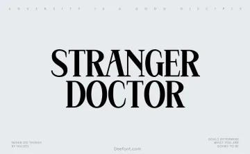 Stranger Doctor Font