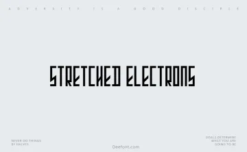 Stretched Electrons Font