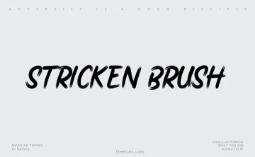 Stricken Brush Font