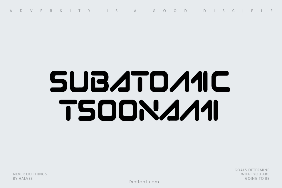 Subatomic Tsoonami Font