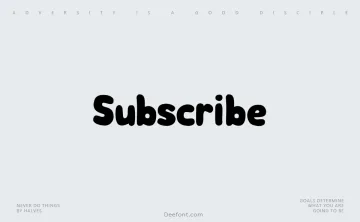 Subscribe Font