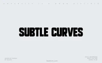 Subtle Curves Font