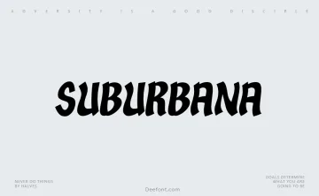 Suburbana Font