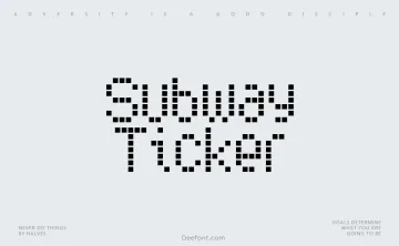 Subway Ticker Font