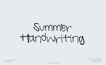 Summer Handwriting Font
