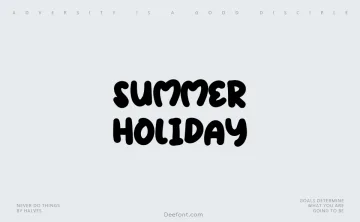 Summer Holiday Typeface