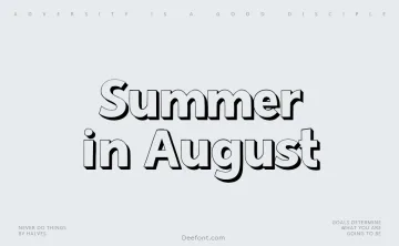 Summer in August Font