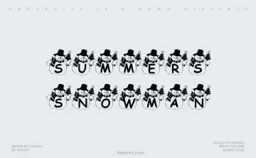 Summer’s Snowman Font