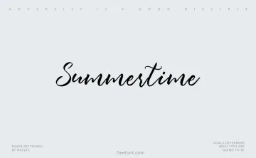 Summertime Font