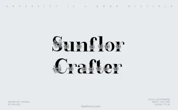 Sunflor Crafter Font