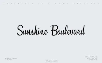 Sunshine Boulevard Font
