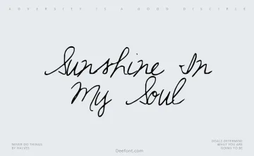 Sunshine In My Soul Font