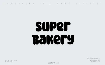 Super Bakery Font