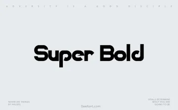 Super Bold Font
