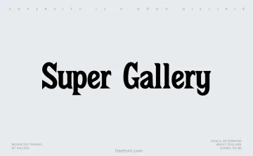 Super Gallery Font