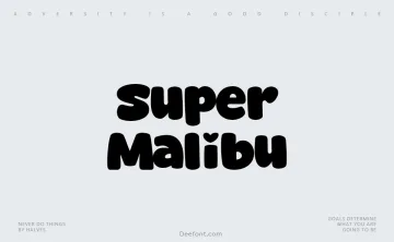 Super Malibu Font