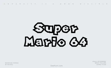 Super Mario 64 Font