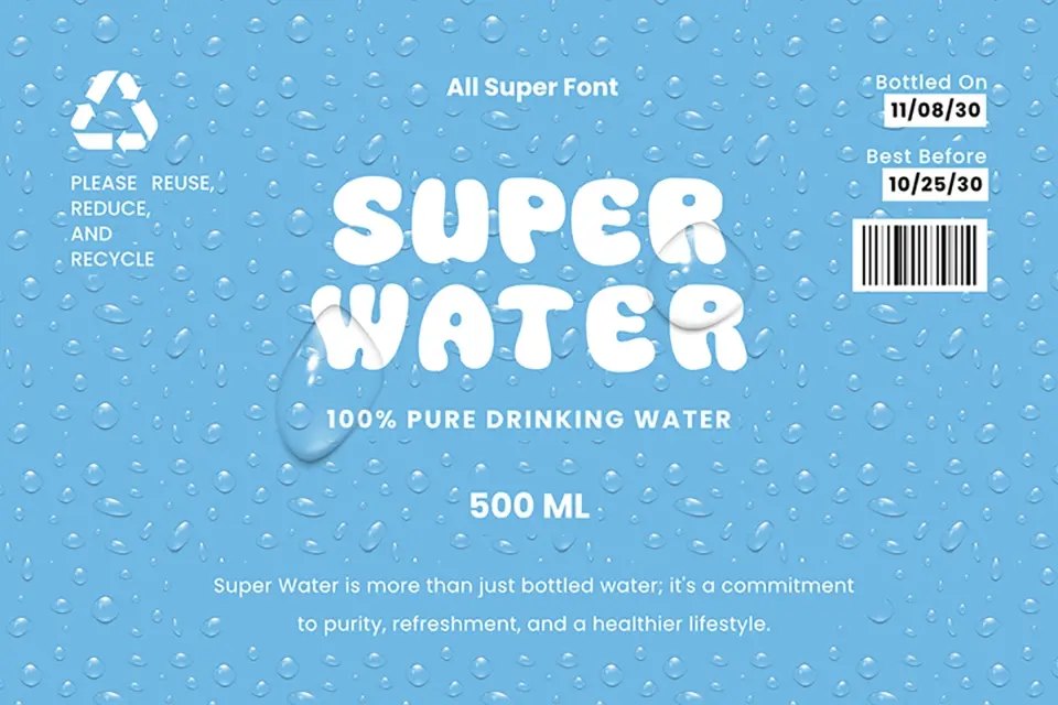 Super Water Font