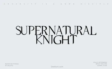 Supernatural Knight Font