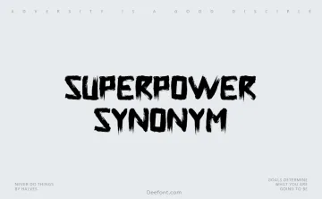 Superpower Synonym Font