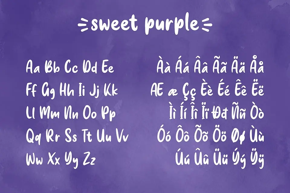 Sweet Purple Font