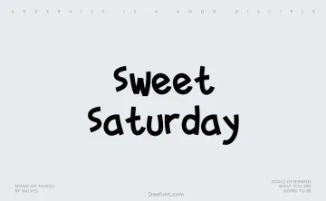 Sweet Saturday Font