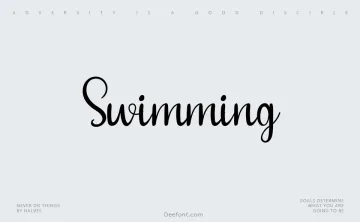 Swimming Font