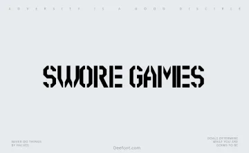 Swore Games Font