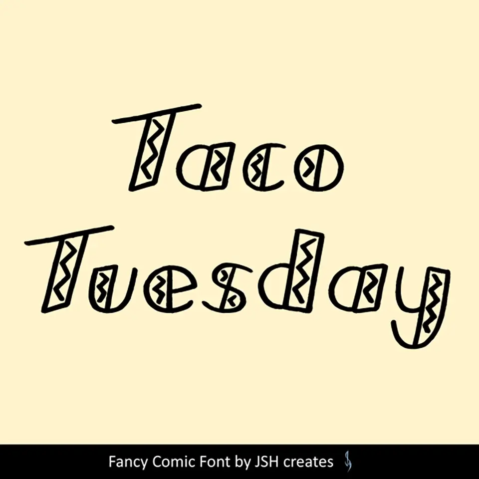 Taco Tuesday Font