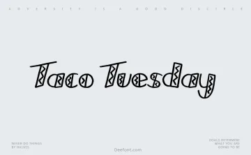 Taco Tuesday Font
