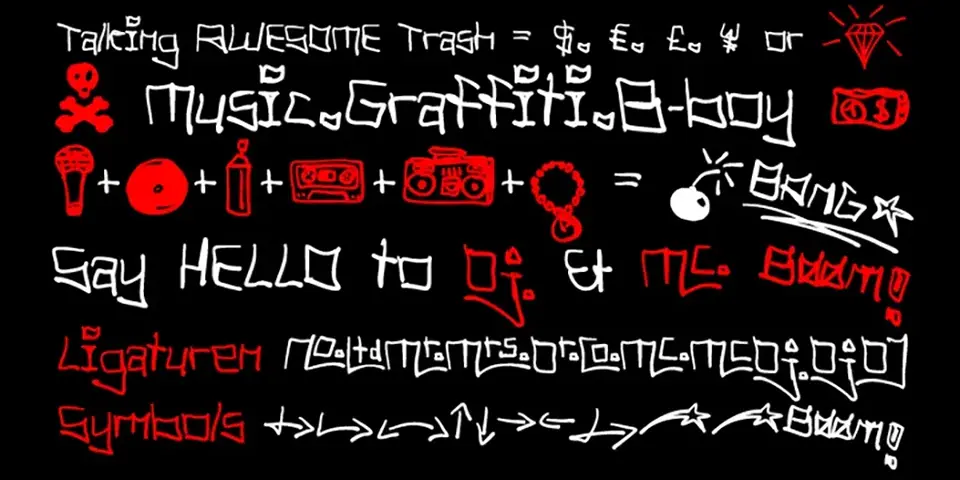 Tag Hand Graffiti Trash Font