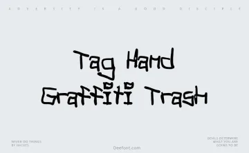 Tag Hand Graffiti Trash Font